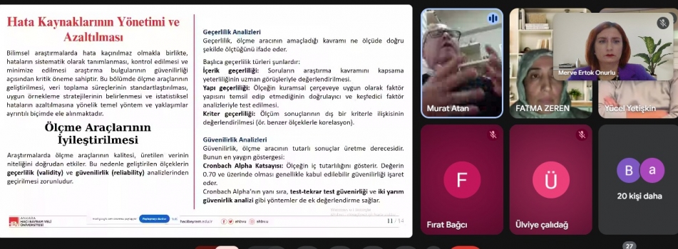 "Araştırmalarda Hata Kaynakları, İstatistiklerde Hata" Konulu Bölüm Etkinliğimiz
