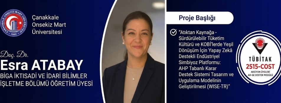 Bölüm Öğretim Üyemizin TÜBİTAK Projesi başarısı!