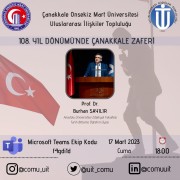 108. Yıl Dönümünde Çanakkale Zaferi