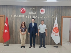 Dekanımızdan Biga Baş Savcısı Ahmet Kocabay'a Hayırlı Olsun Ziyareti