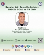 “Temel İndeksler: EBSCO, DOAJ ve TR Dizin” Etkinliği Düzenlenecektir