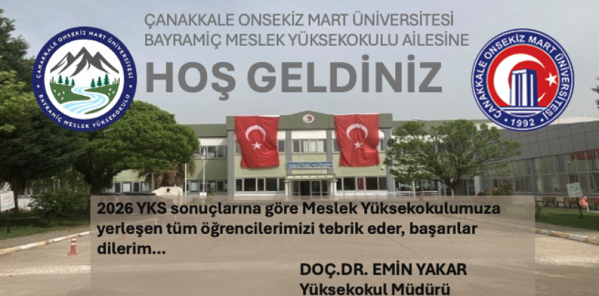 YKS ile Meslek Yüksekokulumuza yerleşen öğrencilerimiz için kayıt rehberi 