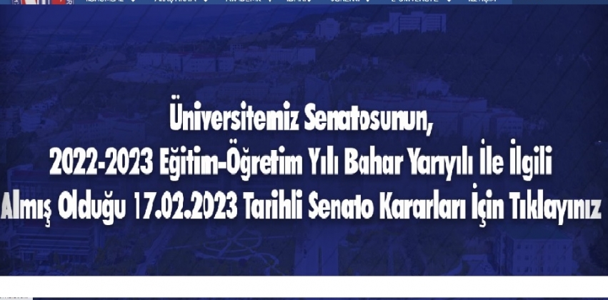 17/02/2023 Tarihli Senato Toplantısı Kararları