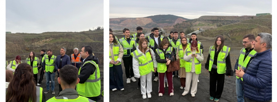 İnşaat Teknolojisi Öğrencilerinden Taş Ocağına Teknik Gezi: Teorik Bilgiler Sahada İncelendi