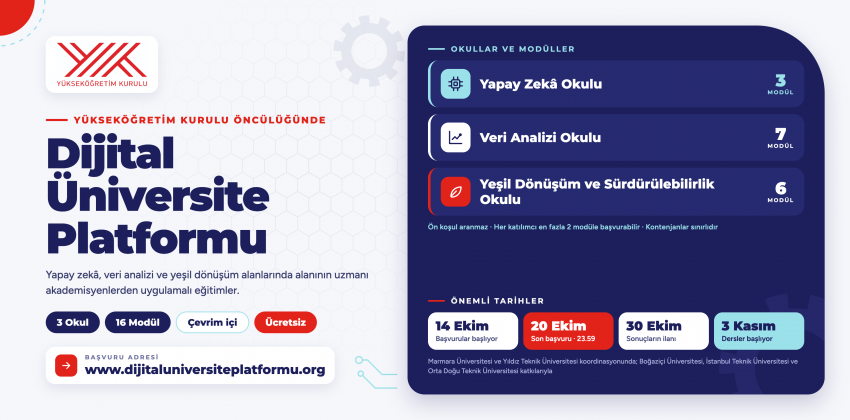 Dijital Üniversite Platformu için Başvurular Başladı