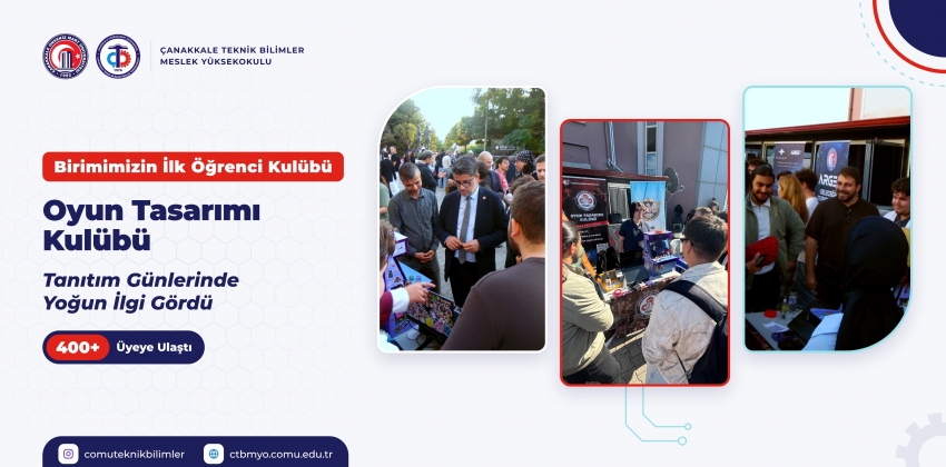 Birimimizin İlk Öğrenci Kulübü Oyun Tasarımı Kulübü Tanıtım Günlerindeydi