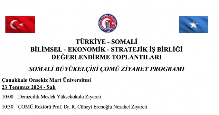 Türkiye-Somali Bilimsel, Ekonomik, Stratejik İşbirliği Değerlendirme Toplantıları