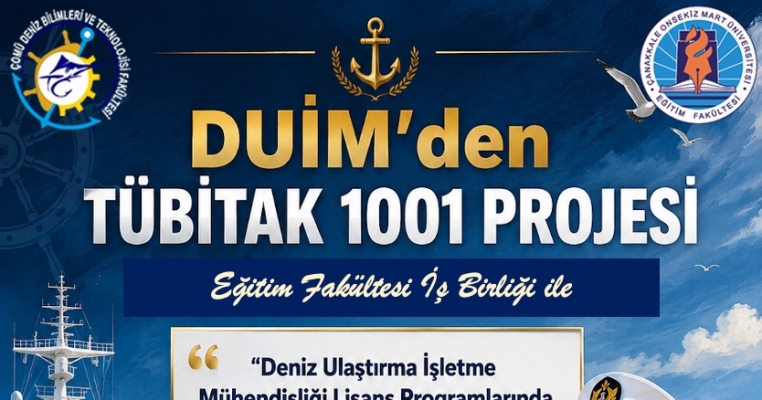 TÜBİTAK 1001 Programı kapsamında desteklenen projesinden dolayı Fakültemiz Deniz Ulaştırma İşletme Mühendisliği Bölüm Başkanı  Özgür Tezcan'ı gönü