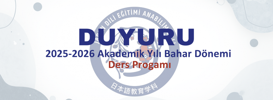 2025-2026 Akademik Yılı BAHAR Dönemi Ders Programı (02.02.2026 tarihli)