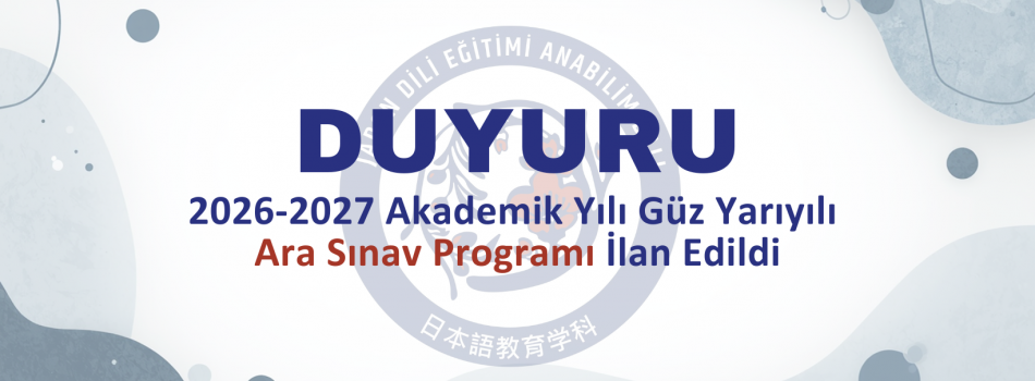 2026-2027 Akademik Yılı Güz Dönemi Ara Sınav Programı