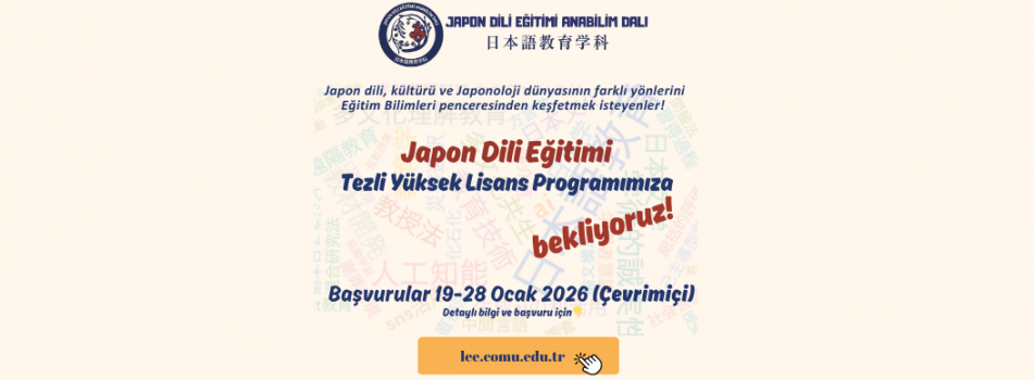 Japon Dili Eğitimi Tezli Yüksek Lisans Programı Öğrenci Alımı