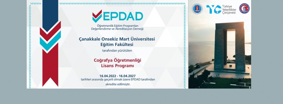 Coğrafya Öğretmenliği Programı Mezunları Diplomalarında "Türkiye Yeterlilik Çerçevesi" Logosu Kullanılacak