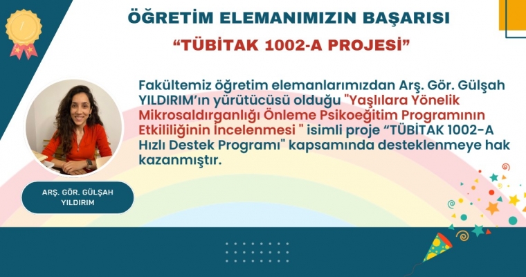 Fakültemizde TÜBİTAK Proje Başarısı