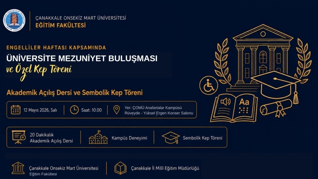 Engelliler Haftası Kapsamında Üniversite Mezuniyet Buluşması ve Özel Kep Töreni Düzenlenecektir