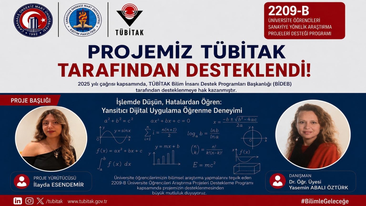 Fakültemizden TÜBİTAK 2209-B Kapsamında Önemli Başarı