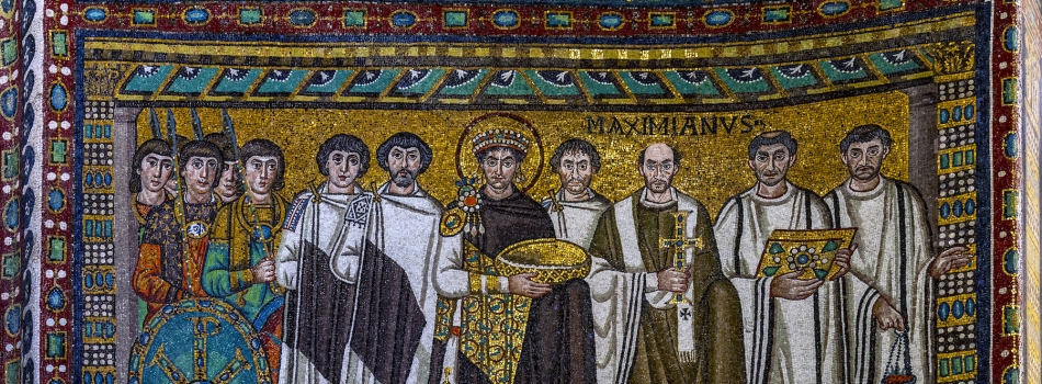 Justinianus mozaiği, Ravenna San Vitale Kilisesi, İtalya (fotoğraf: Steven Zucker)