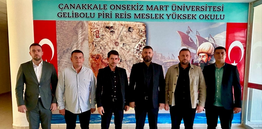ÇANAKKALELİ İŞ İNSANLARINDAN MESLEK YÜKSEKOKULU MÜDÜRÜMÜZ DOÇ. DR. HALİT KUŞKU’YA ZİYARET