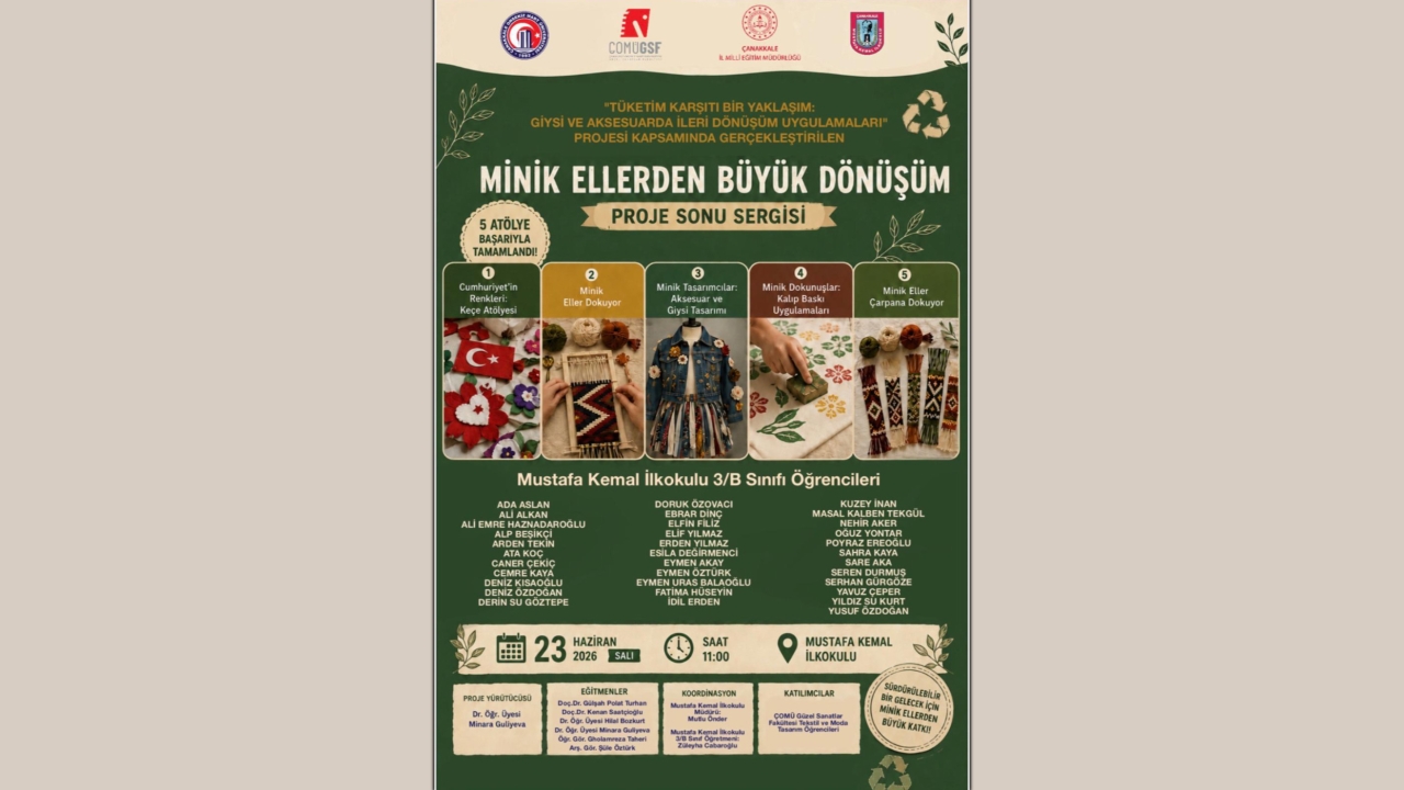 Minik Ellerden Büyük Dönüşüm Proje Sonu Sergisi