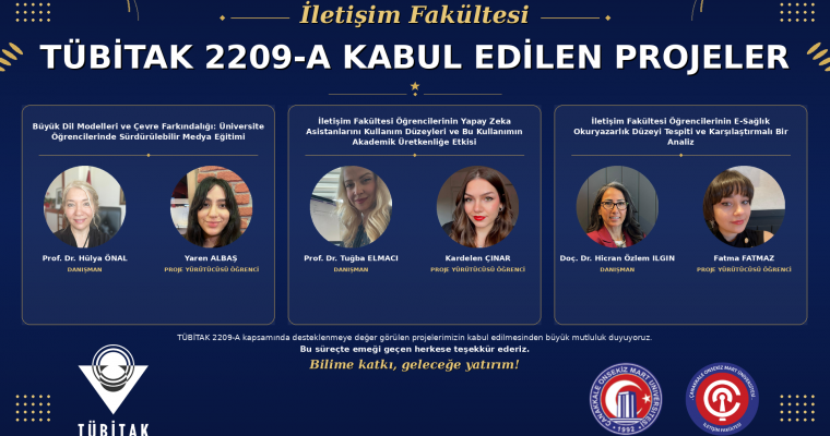 ÇOMÜ İletişim Fakültesi Öğrencilerinin Üç Projesine TÜBİTAK’tan Destek