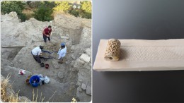 A 3,900-year-old cylinder seal and a lead sling stone approximately 3,400 years old were found during an excavation in Çanakkale.