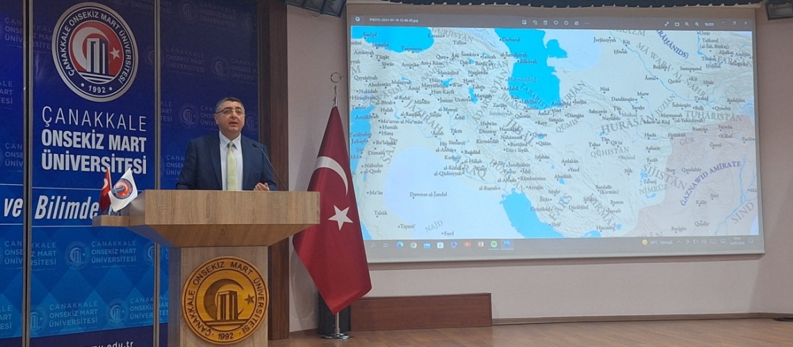 Prof. Dr. Cihan Piyadeoğlu tarafından "Malazgirt Savaşı ve Sultan Alparslan" adlı konferans verildi.