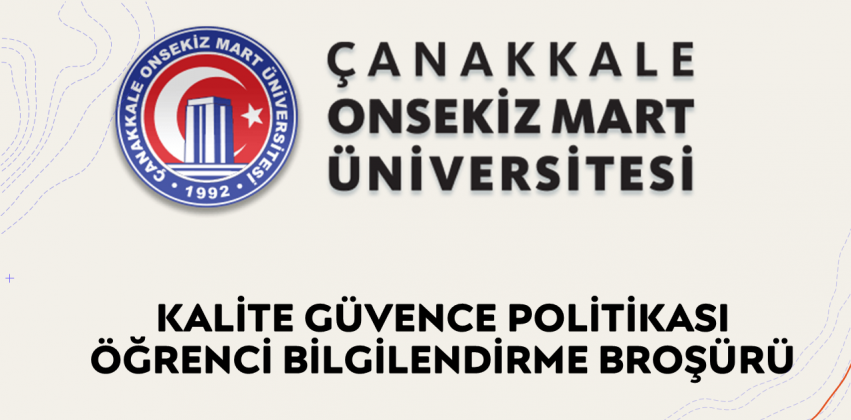 Kalite Güvence Politikası Öğrenci Bilgilendirme Broşürü