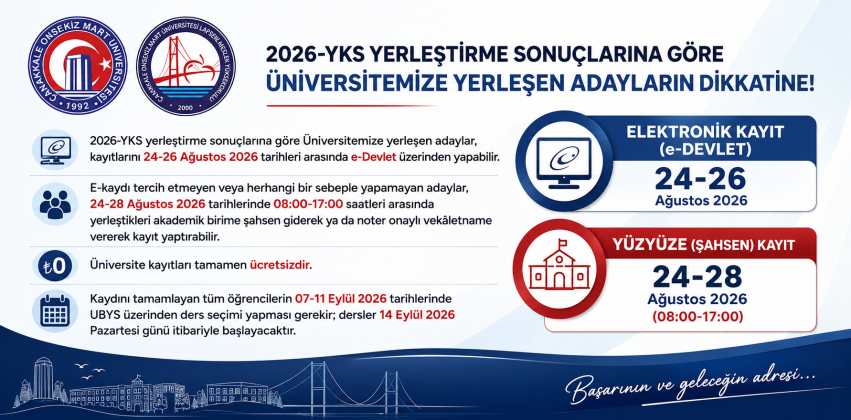2026 Kayıt İşlemleri