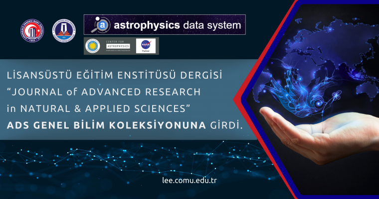 “Journal Of Advanced Research İn Natural & Applıed Scıences” ADS Genel Bilim Koleksiyonuna Girdi.