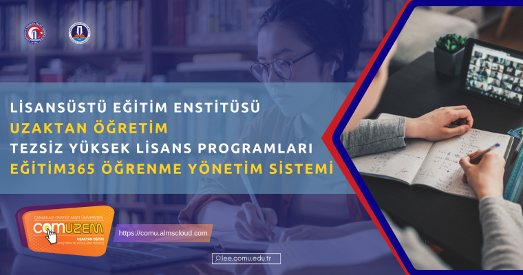 Uzaktan Öğretim Tezsiz Yüksek Lisans Programları Eğitim365 Öğrenme Yönetim Sistemi