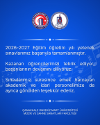 Yetenek Sınavlarımız Tamamlanmıştır