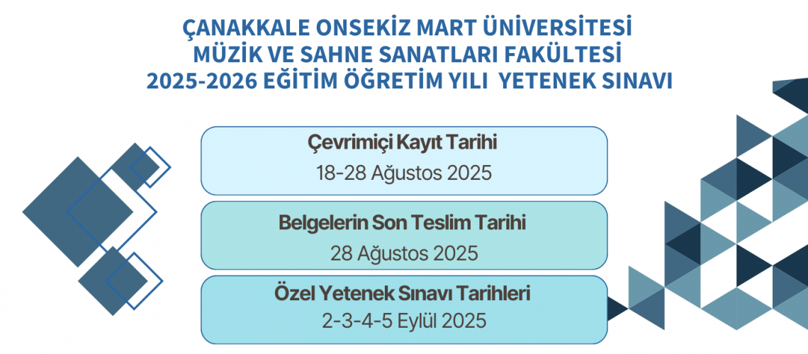 2025-2026 Eğitim - Öğretim Yılı Özel Yetenek Sınavı