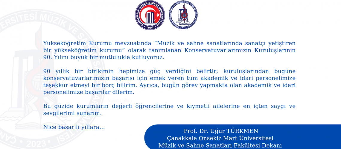 Konservatuvarların Kuruluşunun 90. Yılı