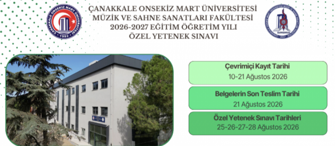 2026-2027 Eğitim Öğretim Yılı Özel Yetenek Sınavı 