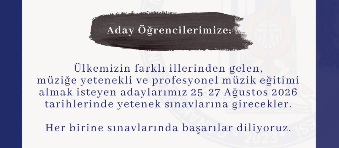 Aday Öğrencilerimize Sınavlarında Başarılar Dileriz