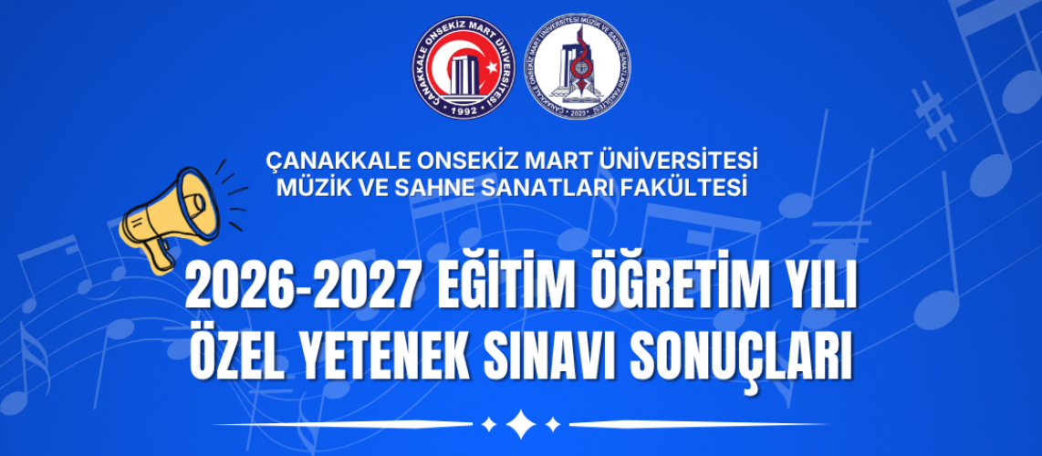 2026-2027 Eğitim Öğretim Yılı Özel Yetenek Sınavı Sonuçları