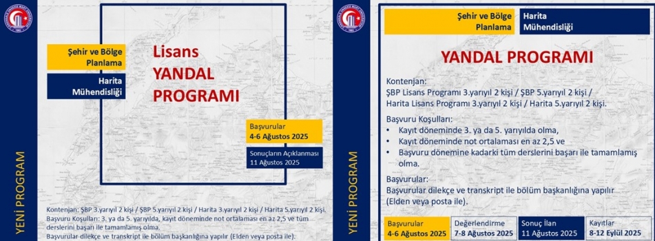 Yandal başvuru takvimi