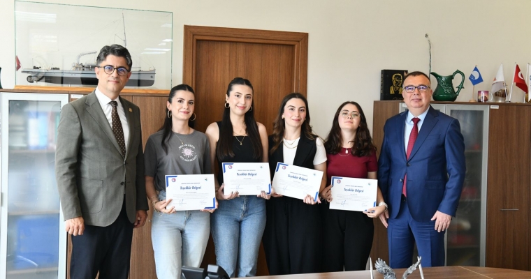 Peyzaj Mimarlığı Öğrencilerine Proje Katkılarından Dolayı Teşekkür Belgeleri Verildi