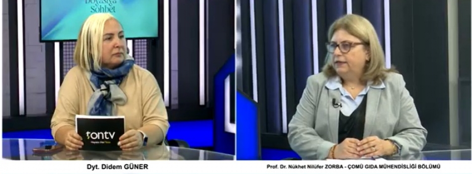 Bölüm Başkanımız Prof. Dr. Zorba Ton TV’de Gıda Güvenliğini Anlattı