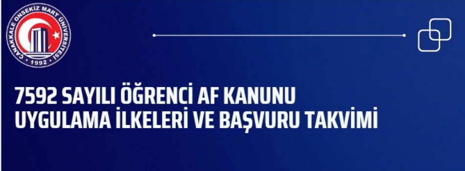 AF UYGULAMA İLKELERİ VE BAŞVURU TAKVİMİ