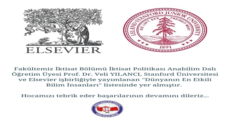 Prof. Dr. Veli Yılancı "Dünyanın En Etkili Bilim İnsanları” Listesinde Yer Aldı