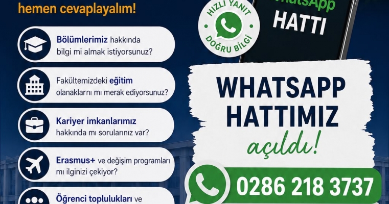 Aday Öğrenci Whatsapp Hattımız Açılmıştır!