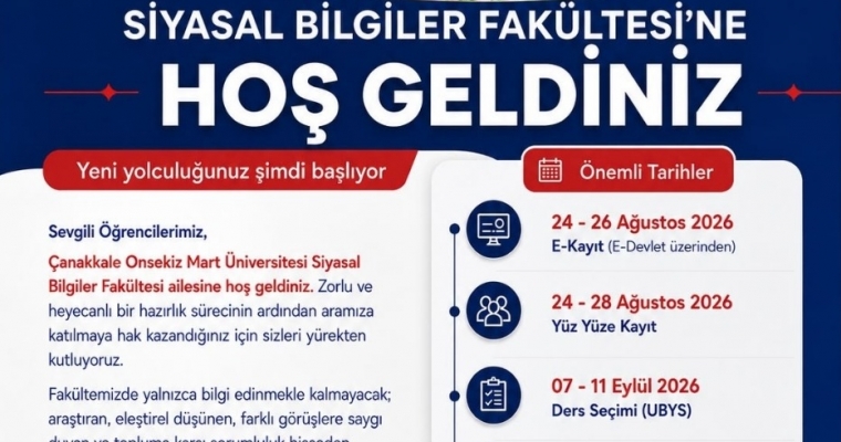 Siyasal Bilgiler Fakültesine Hoş Geldiniz