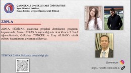 Fakültemiz öğrencileri Gülbahar Tuncer ve Eray Algan'ın Projesi TUBİTAK tarafından kabul edildi.