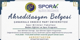 Beden Eğitimi ve Spor Bölümü 3 yıl daha akredite oldu