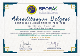 Spor Yöneticiliği Bölümümüz SPORAK Tarafından Akredite Edildi