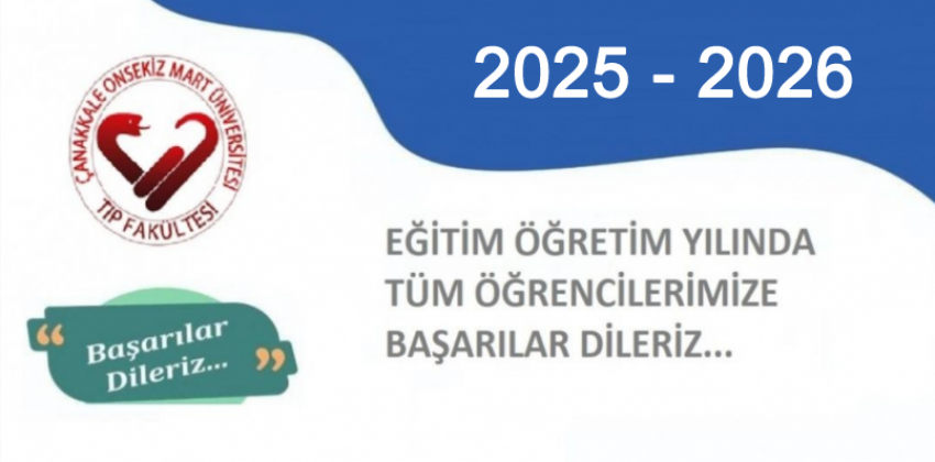 2025-2026 Eğitim-Öğretim Yılında Öğrencilerimize Başarılar Dileriz