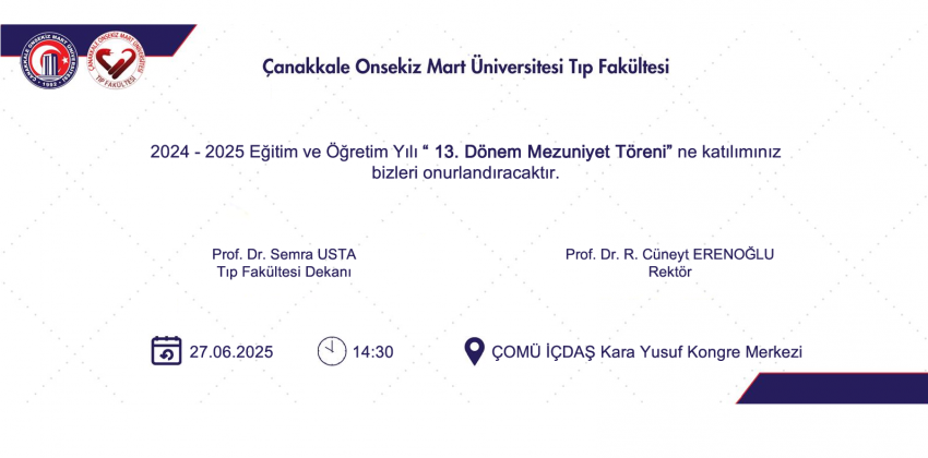 2024-2025 Eğitim ve Öğretim Yılı "13. Dönem Mezuniyet Töreni"