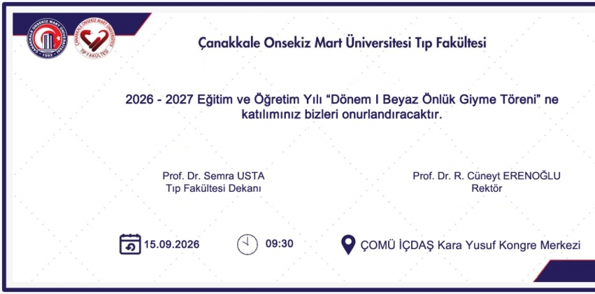 2026-2027 Beyaz Önlük Giyme Töreni