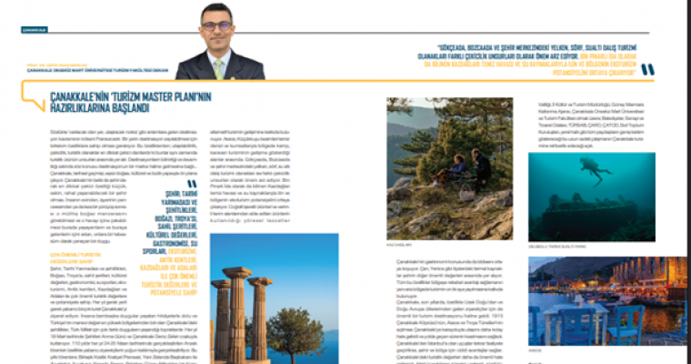 Turizm Fakültesi Dekanı Prof. Dr. Şefik Okan MERCAN’ın Platin Dergisi Haziran Sayısında Çanakkale turizmiyle ilgili yazısı yayımlanmıştır.  