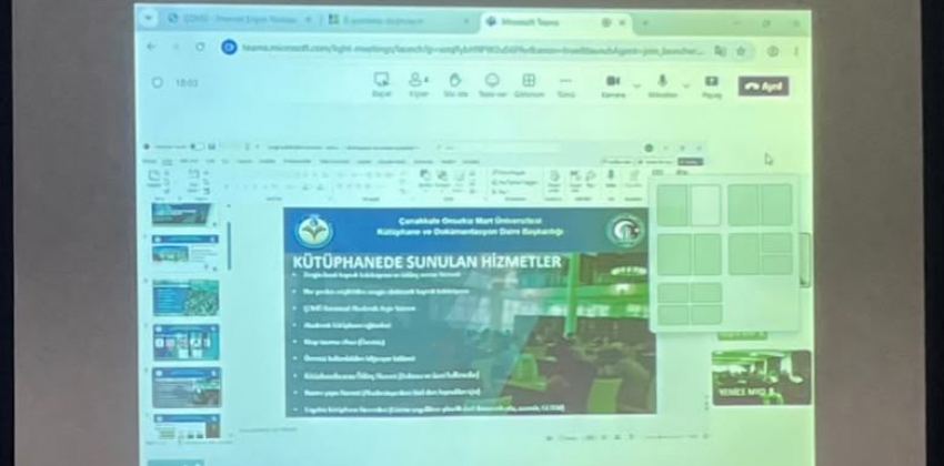 	Kütüphane ve Dokümantasyon Daire Başkanlığı Online Eğitimi